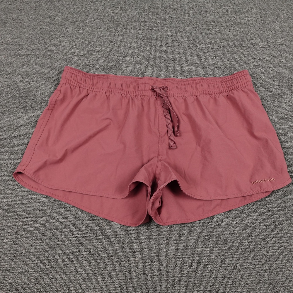 Patagonia Shorts Womens Large Pink Nylon Drawstring 3 Inseam Swim Beach Athletic